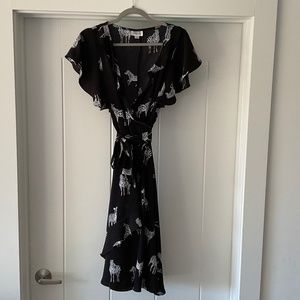 Zebra wrap dress